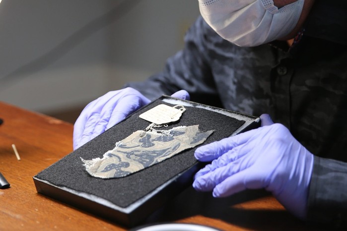 Fabric showing Hitler's blood