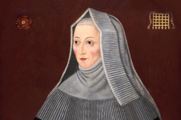 A painting of Margaret Beaufort. Despite being separated from her son, Henry Tudor, for many years, she battled to secure his inheritance as Earl of Richmond – and, ultimately, king of England (Image by Alamy) A painting of a woman in a black dress and grey hood, holding a small maroon Bible in her hands