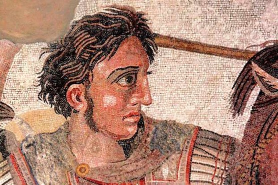 A fragment from the 'Alexander Mosaic', c100 BC, showing Alexander the Great in battle against the Persian king Darius III. (Photo by Universal History Archive/UIG via Getty Images) The 'Alexander Mosaic' showing Alexander the Great