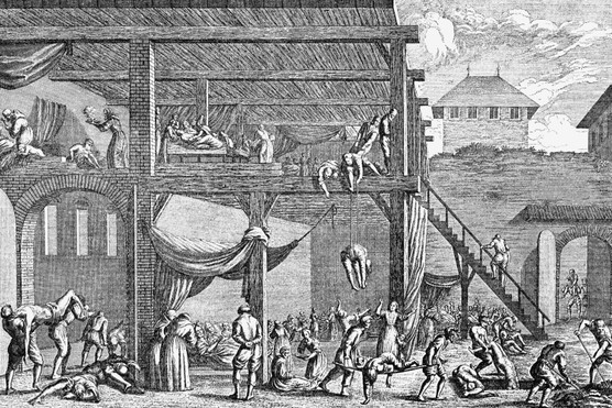 Vienna Plague Hospital, 1679. (Getty Images) Vienna Plague Hospital, 1679. (Getty Images)