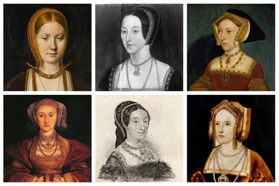 Who were the six wives of Henry VIII? Top, left to right: Catherine of Aragon, Anne Boleyn, Jane Seymour. Bottom, left to right: Anne of Cleves, Catherine Howard, Katherine Parr. (Photos by Getty Images) Top, left to right: Catherine of Aragon, Anne Boleyn, Jane Seymour. Bottom, left to right: Anne of Cleves, Catherine Howard, Katherine Parr.