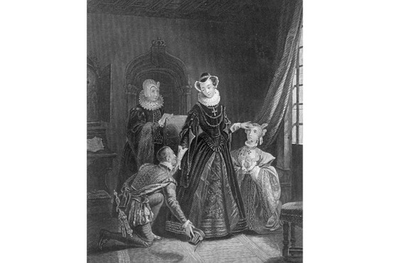 Mary, Queen of Scots and her ladies-in-waiting. (Photo by Hulton Archive/Getty Images)