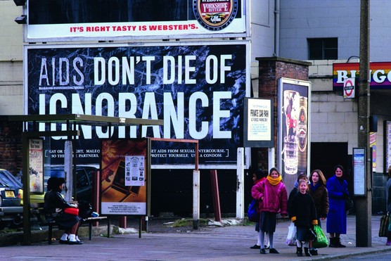 A British government poster highlighting the dangers of Aids, 1987 A British government poster highlighting the dangers of Aids, 1987