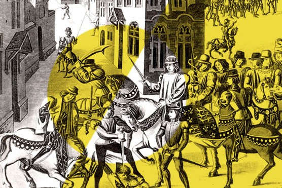 The Peasants' Revolt of 1381 in England began in Brentwood, Essex as a protest at the collection of poll tax and reached a climax at Smithfield, London. Richard II (1367-1800) met the Kentish peasants who, under Watt Tyler (d1381), were demanding the end of serfdom. During the meeting William Walworth (d1385) Lord Mayor of London, wounded Wat Tyler who was taken to St Bartholomew's Hospital but was later dragged out of the hospital and beheaded. 19th century lithograph. (Photo by: Universal History Archive/UIG via Getty Images) The Peasants' Revolt of 1381 in England began in Brentwood, Essex as a protest at the collection of poll tax and reached a climax at Smithfield, London. Richard II (1367-1800) met the Kentish peasants who, under Watt Tyler (d1381), were demanding the end of serfdom. During the meeting William Walworth (d1385) Lord Mayor of London, wounded Wat Tyler who was taken to St Bartholomew's Hospital but was later dragged out of the hospital and beheaded. 19th century lithograph. (Photo by: Universal History Archive/UIG via Getty Images)