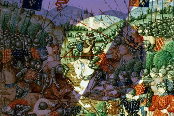 Watercolor Painting Depicting Battle of Agincourt (Photo by © Historical Picture Archive/CORBIS/Corbis via Getty Images) Watercolor Painting Depicting Battle of Agincourt (Photo by © Historical Picture Archive/CORBIS/Corbis via Getty Images)